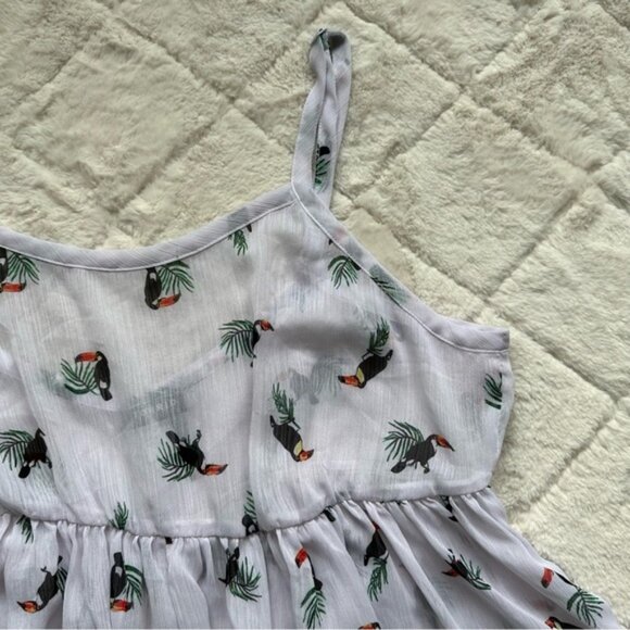 Torrid | Chiffon Peplum Toucan Print Babydoll Tank | Size 00 - Picture 7 of 11